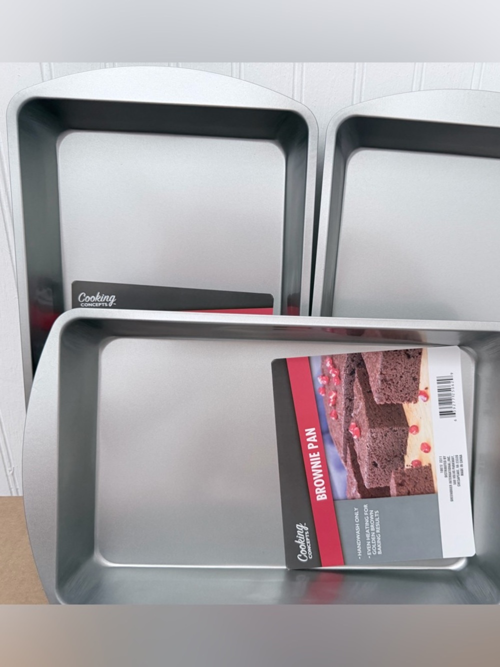 Nonstick Silver Brownie Pan - 3 pc